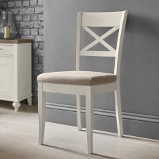 Montreux Soft Grey X Back Chair - Pebble Grey Fabric (Pair)