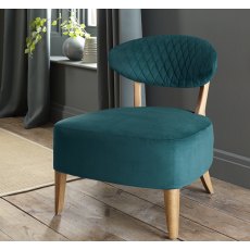 Margot Casual Chair - Sea Green Velvet Fabric