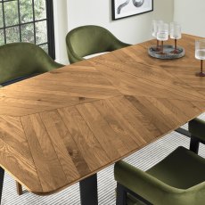 Emerson Rustic Oak & Peppercorn 4-6 Seater Extension Dining Table