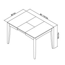 Bergen Oak 2-4 Extension Table - Grade A3 - Ref #0716