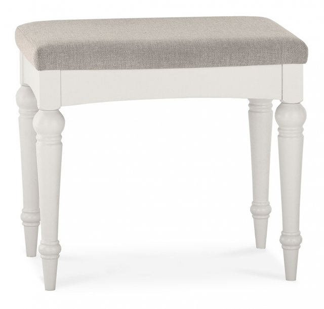 Premier Collection Montreux Soft Grey Stool - Pebble Grey Fabric