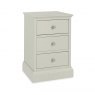 Premier Collection Ashby Soft Grey 3 Drawer Nightstand