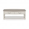 Premier Collection Montreux Grey Washed Oak & Soft Grey Coffee Table With Drawers