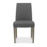 Bentley Designs Monroe Silver Grey Upholstered Chair- Slate Grey Fabric- front on