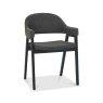 Signature Collection Camden Peppercorn Upholstered Arm Chair in a Dark Grey Fabric (Pair)