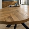 Ellipse Rustic Oak 8 Seater Dining Table - feature