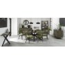 Ellipse Fumed Oak Upholstered Chair - Cedar Velvet Fabric - room