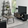 Signature Collection Emerson Weathered Oak & Peppercorn Open Display Unit
