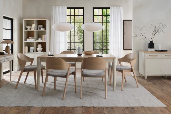 Larsen Scandi Oak & Soft Grey Dining
