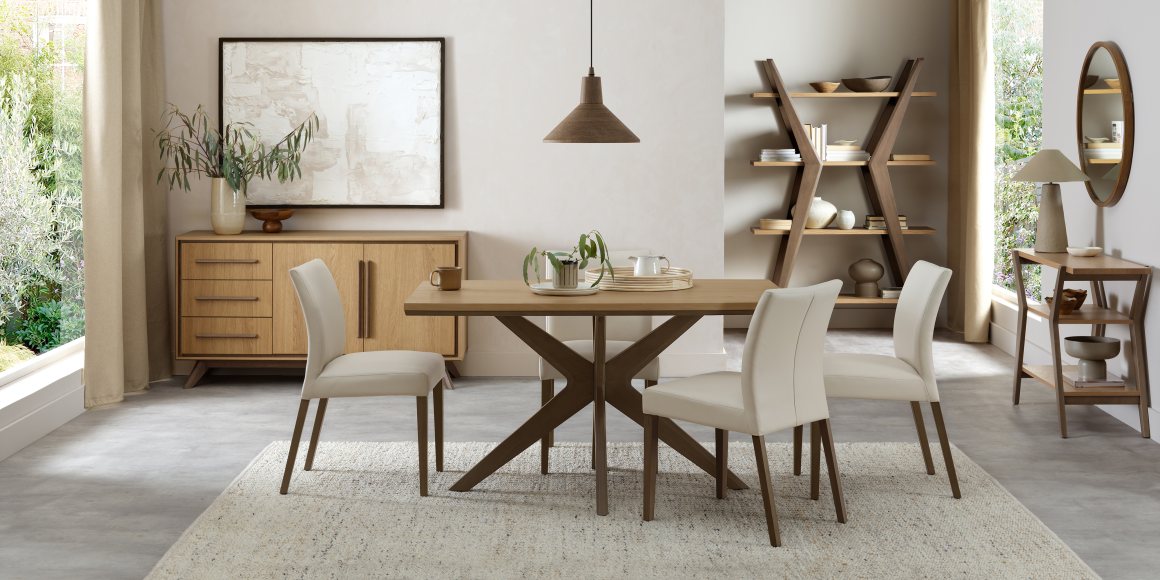 Kristen Oak & Light Weathered Oak Dining