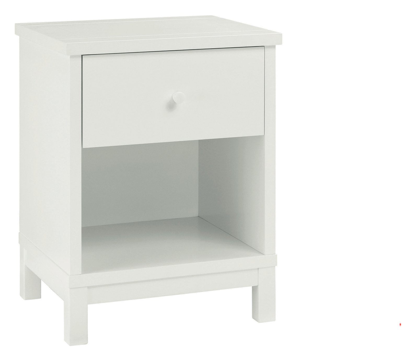 Gallery Collection Atlanta White 1 Drawer Nightstand Nightstands