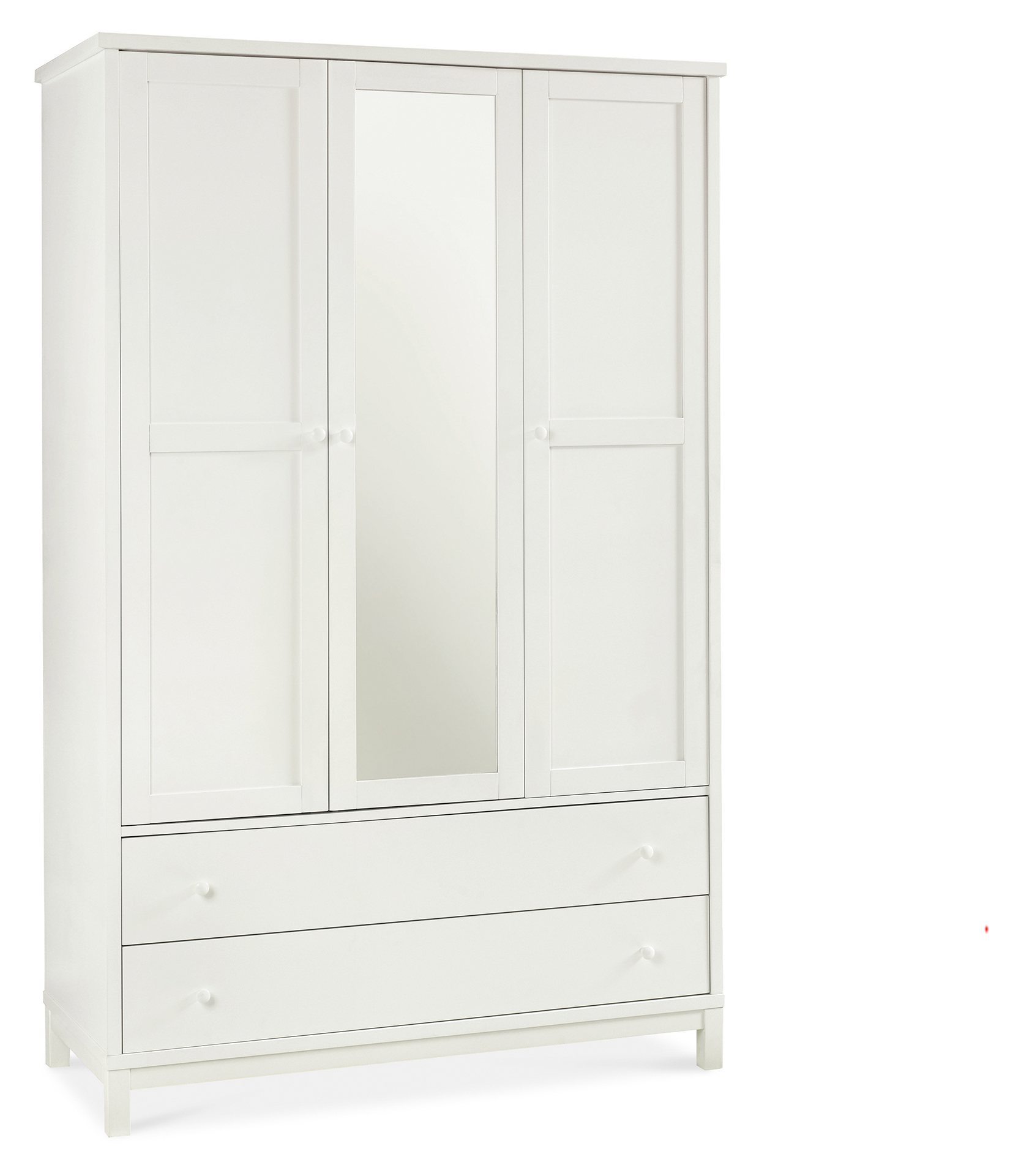 Atlanta White Wardrobe Size Triple Bentley Designs UK Ltd