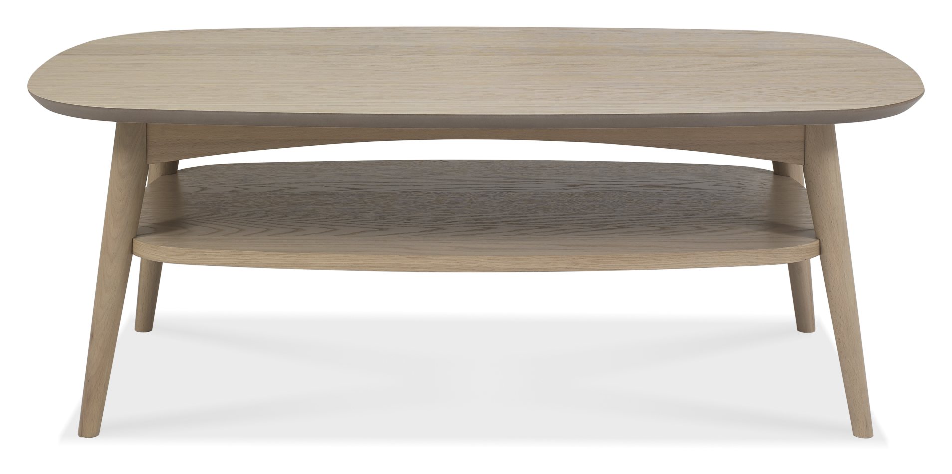 Dansk Scandi Oak Coffee Table With Shelf Living Room Bentley