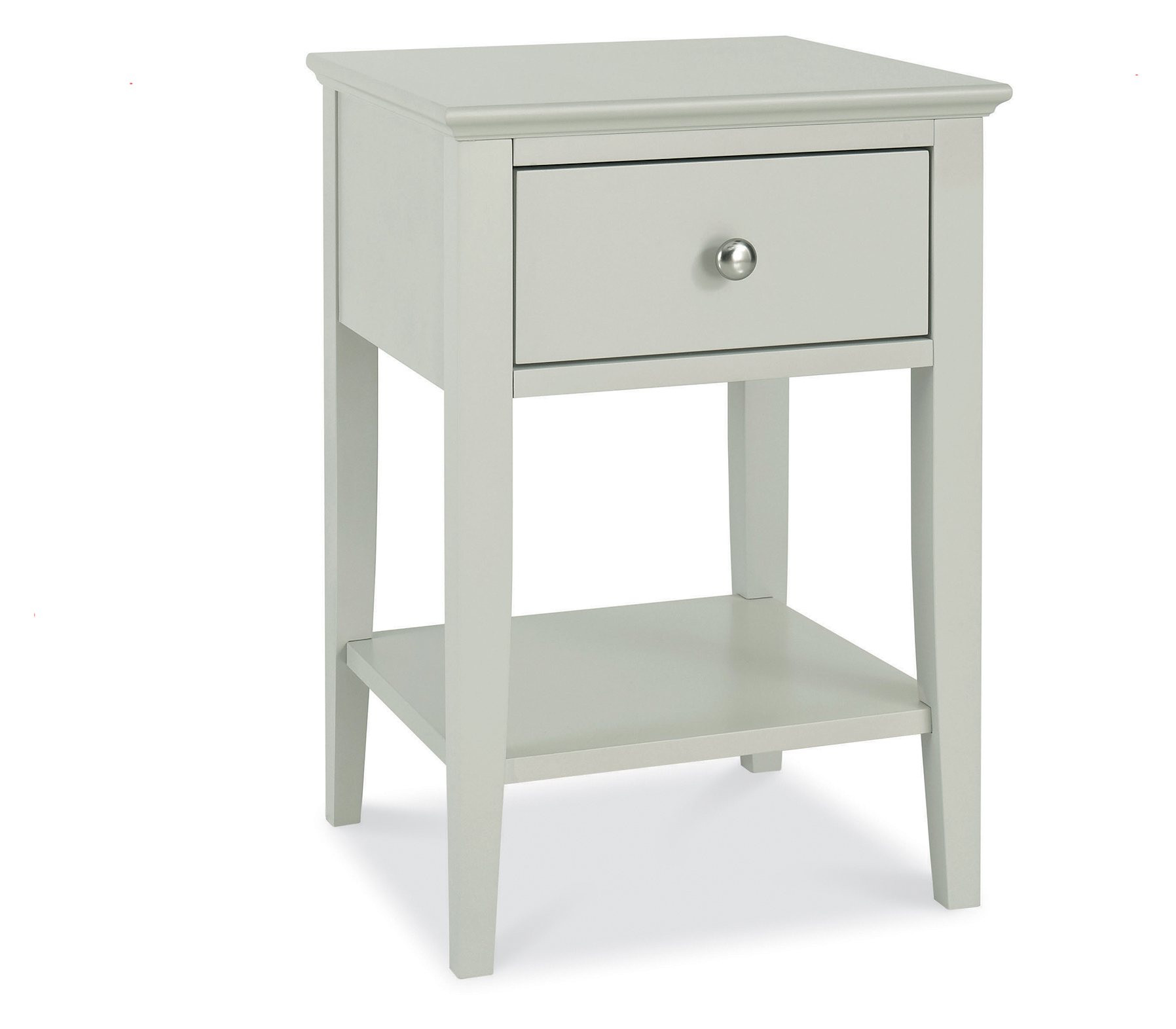 Ashby Soft Grey 1 Drawer Nightstand Bedroom Furniture Bentley Designs UK Ltd