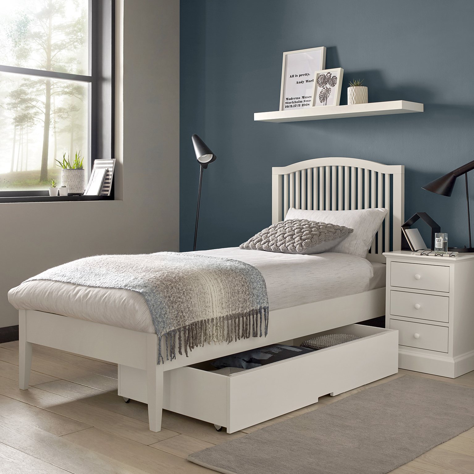 Ashby White Underbed Drawer Bedroom Furniture Bentley Designs UK Ltd