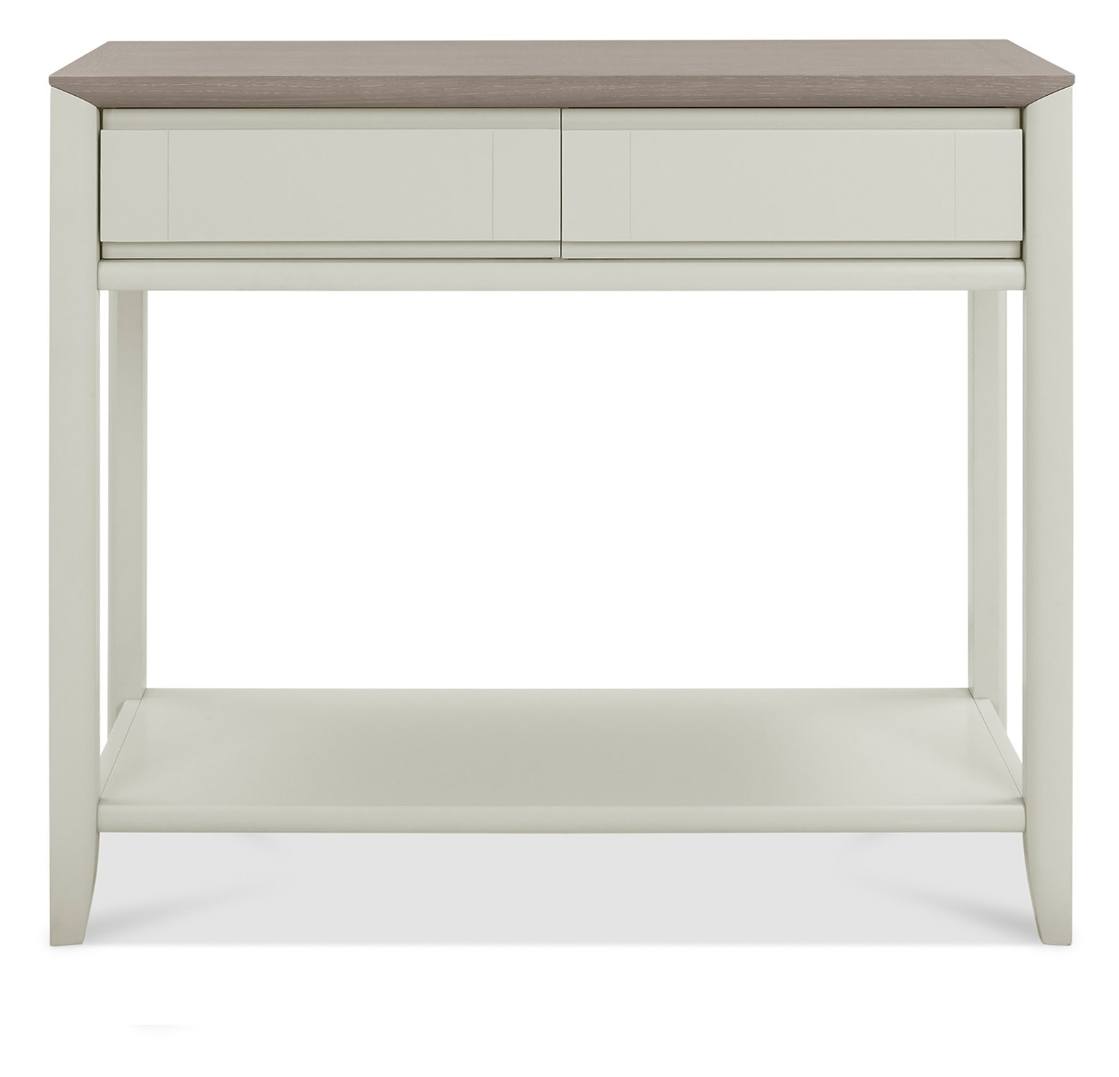 Bergen Grey Washed Oak & Soft Grey Console Table With Drawers Bentley