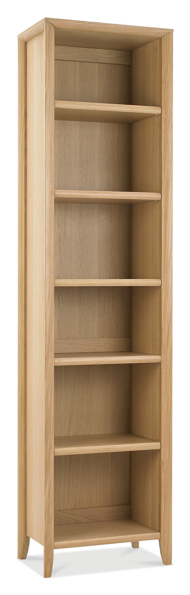 Bergen Oak Narrow Bookcase Living Room Furniture Bentley Designs UK Ltd