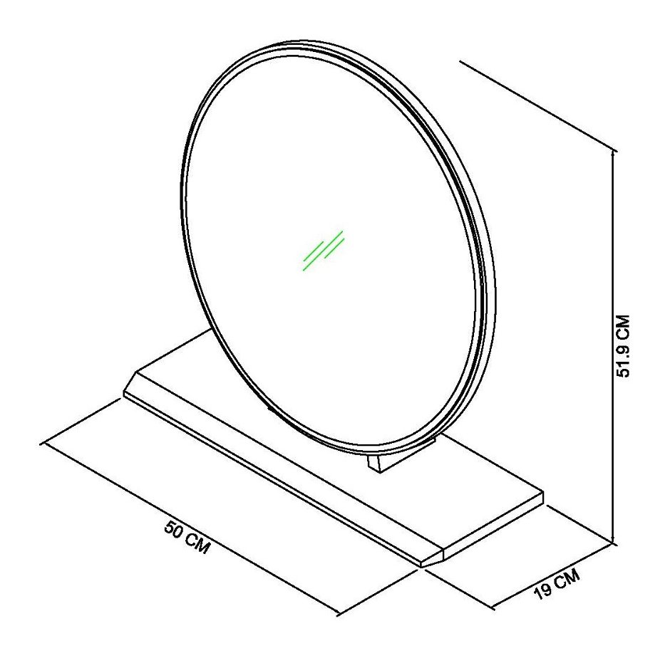 Brunel Scandi Oak & Dark Grey Vanity Mirror Bedroom Bentley Designs