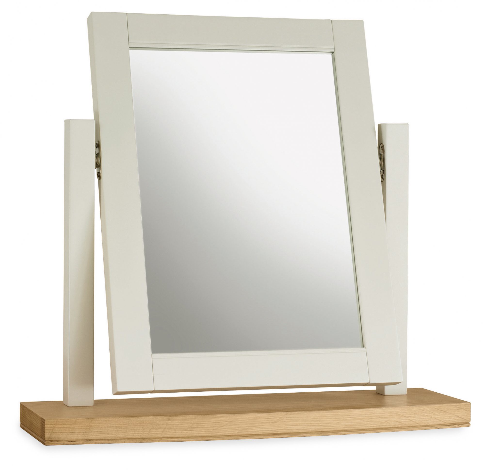 Hampstead Soft Grey & Pale Oak Vanity Mirror Bedroom Bentley Designs UK Ltd
