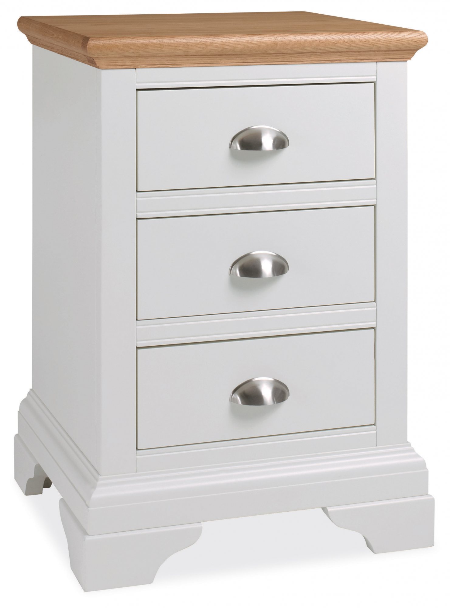 Hampstead Two Tone 3 Drawer Nightstand Bedroom Furniture Bentley Designs UK Ltd