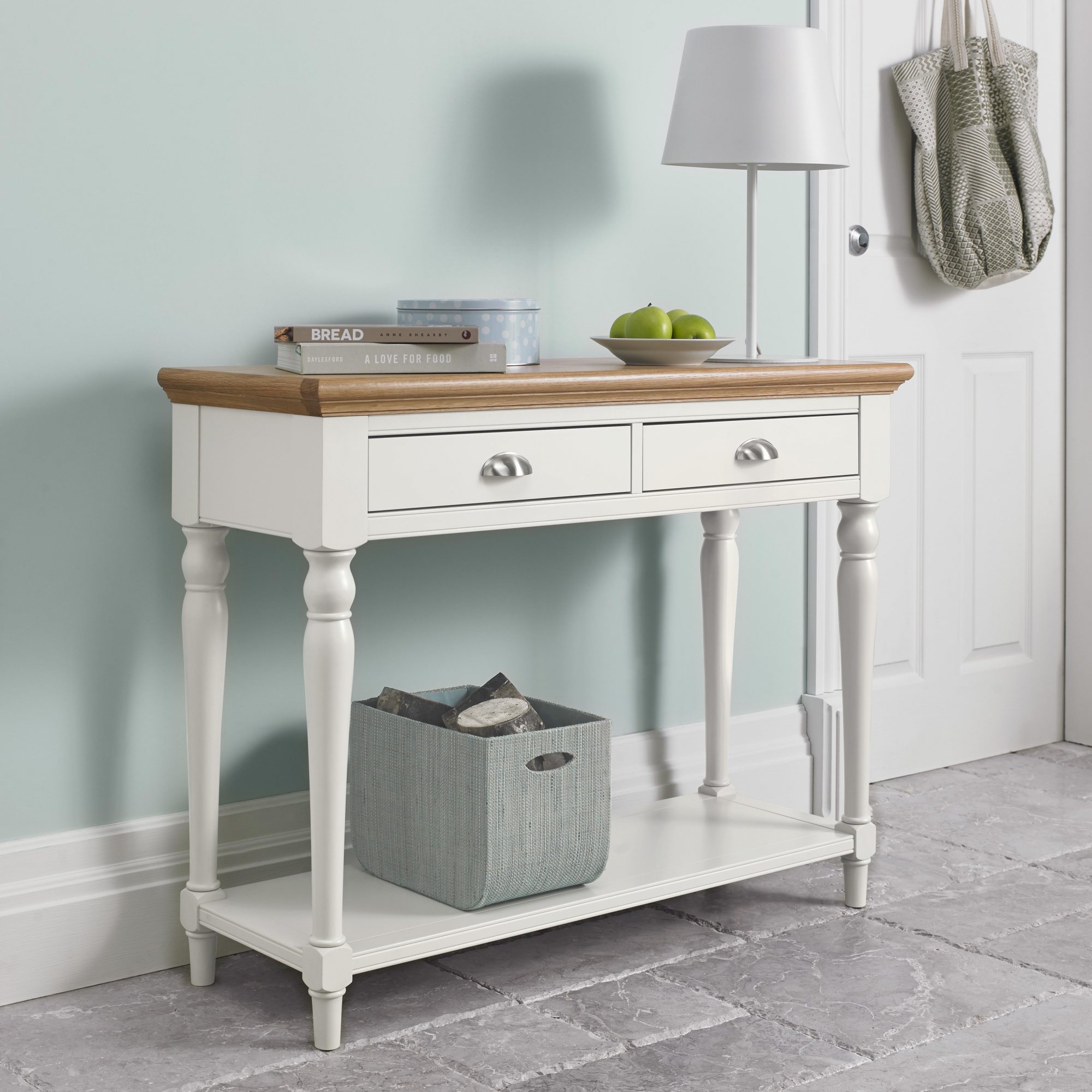 Premier Collection Hampstead Two Tone Console Table - Turned Leg