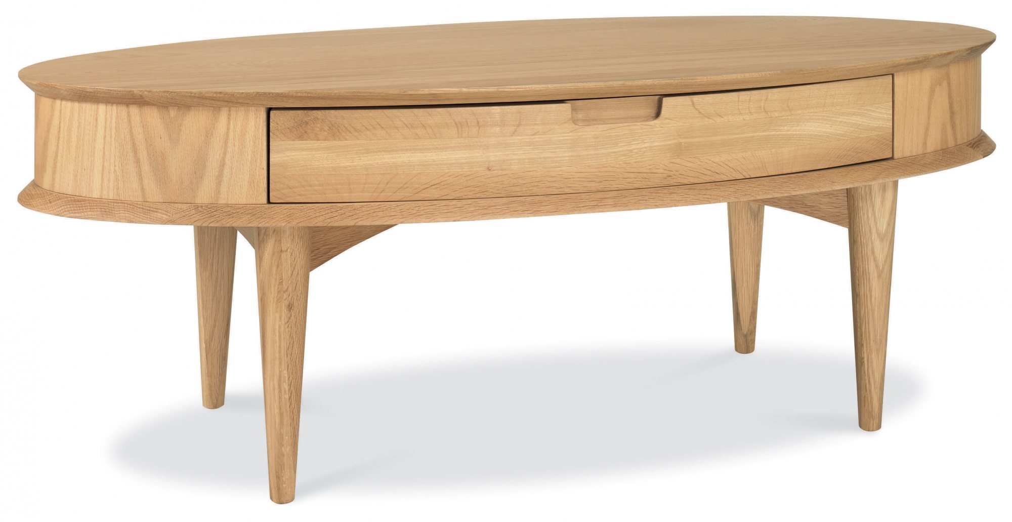 Premier Collection Oslo Oak Coffee Table With Drawer Coffee Tables