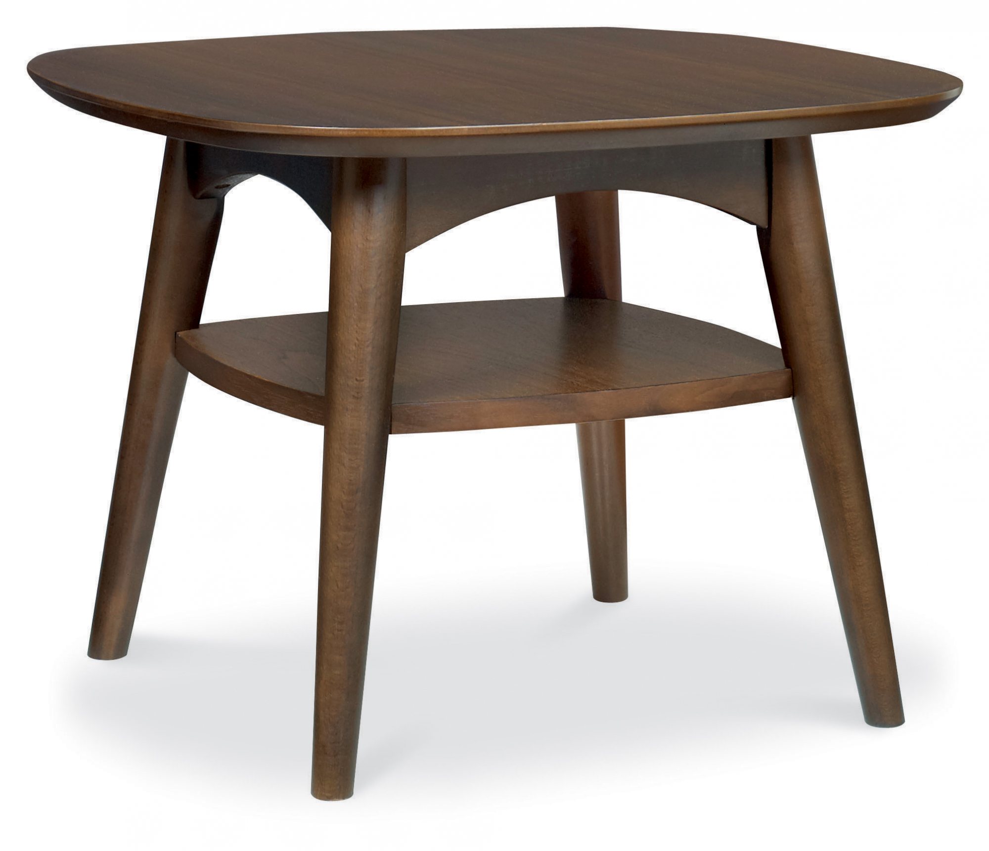 Oslo Walnut Lamp Table With Shelf Living Room Furniture Bentley