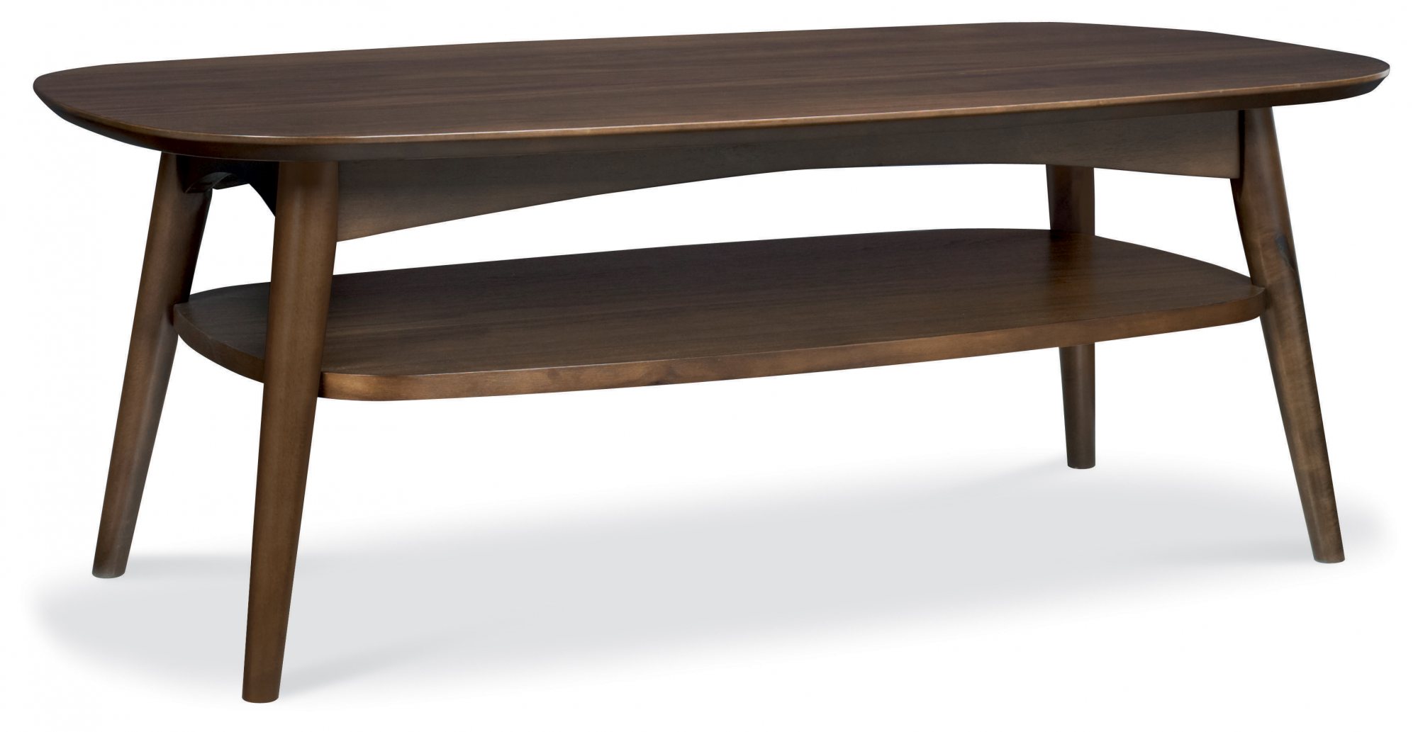 Oslo Walnut Coffee Table With Shelf Living Room Furniture Bentley