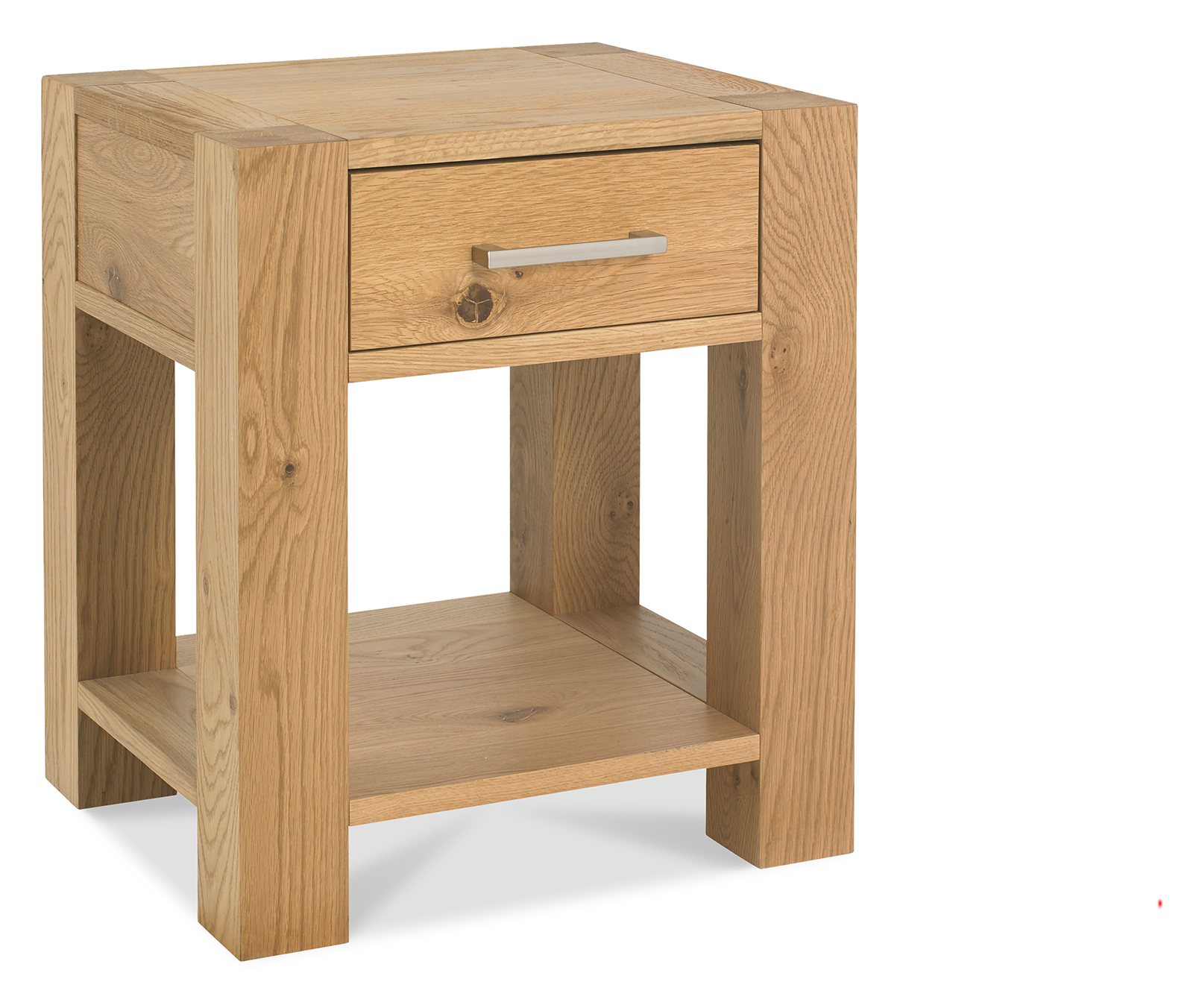 Turin Light Oak Lamp Table With Drawer Living Room Bentley Designs