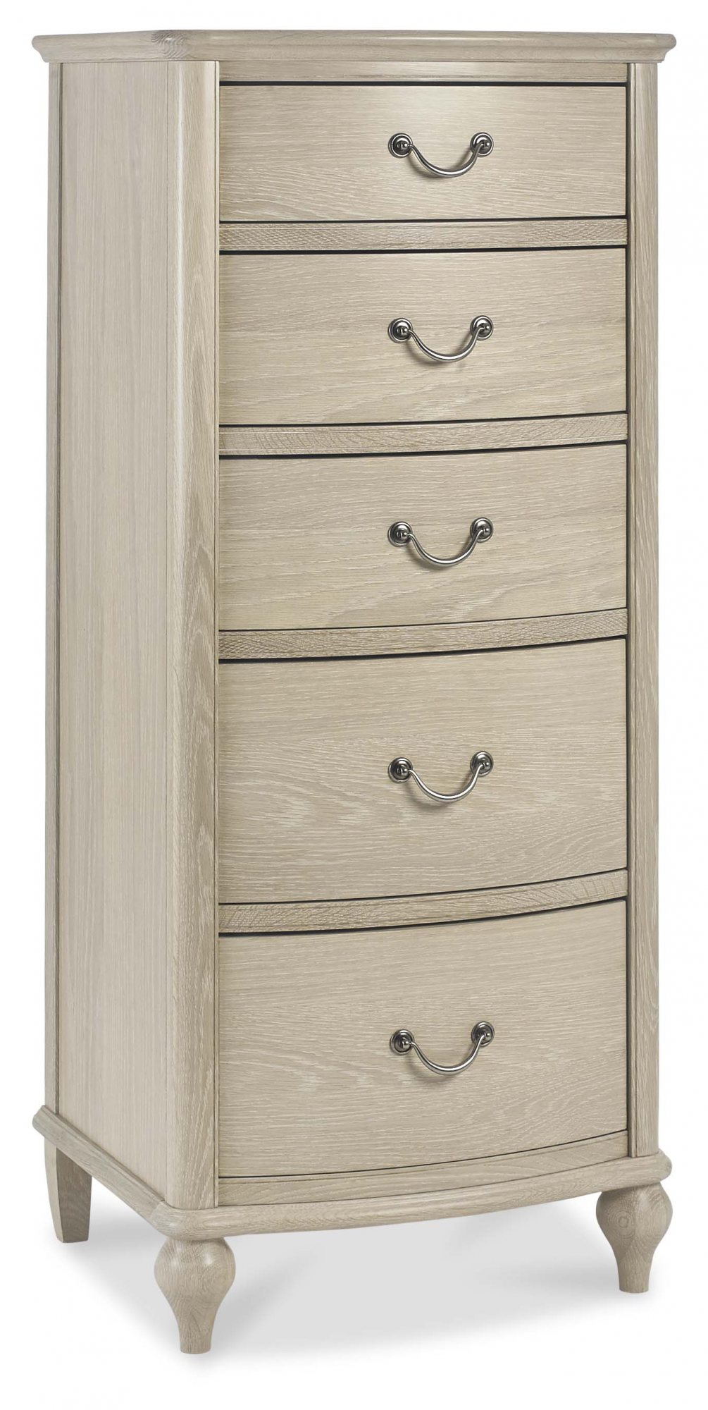 Signature Collection Bordeaux Chalk Oak 5 Drawer Tall
