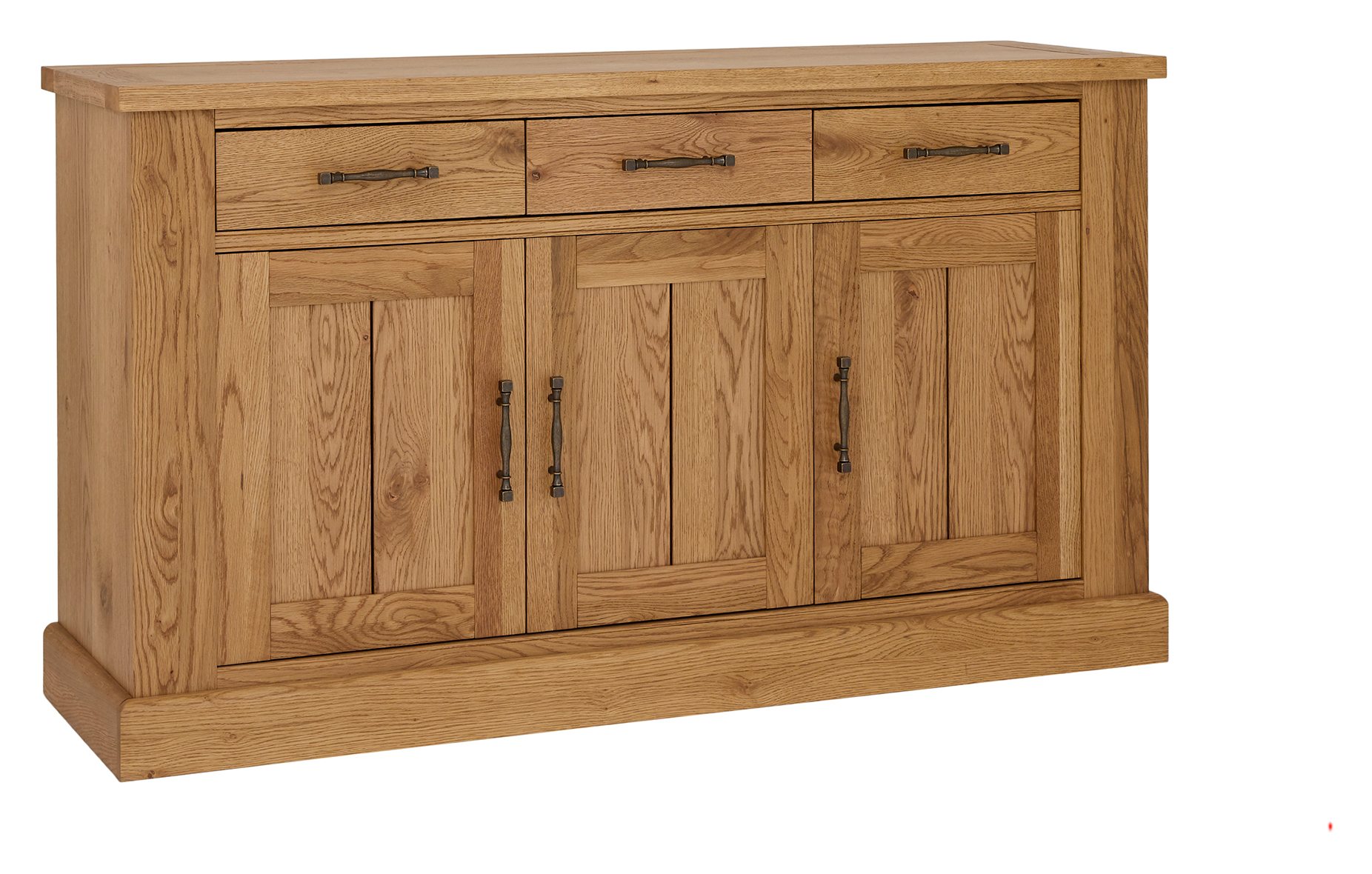 Signature Collection Westbury Rustic Oak 3 Door Sideboard Sideboards