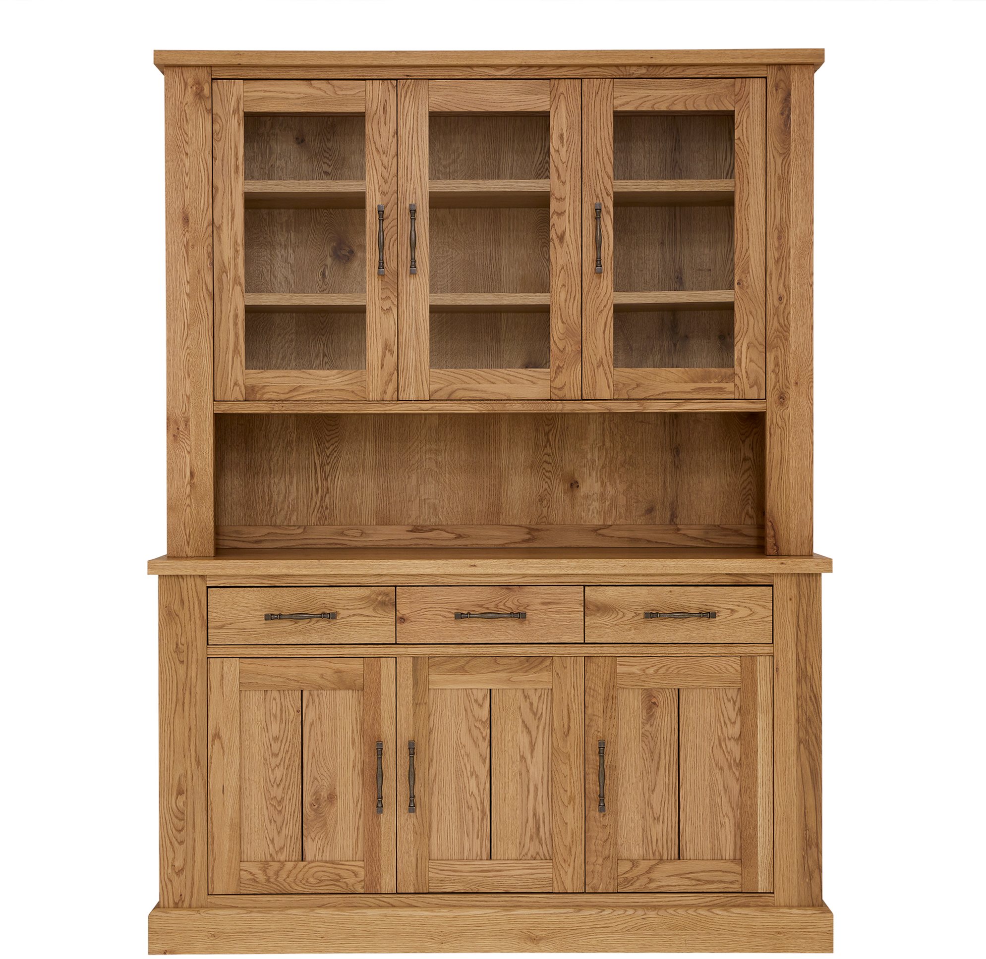 Signature Collection Westbury Rustic Oak Glazed Dresser Display