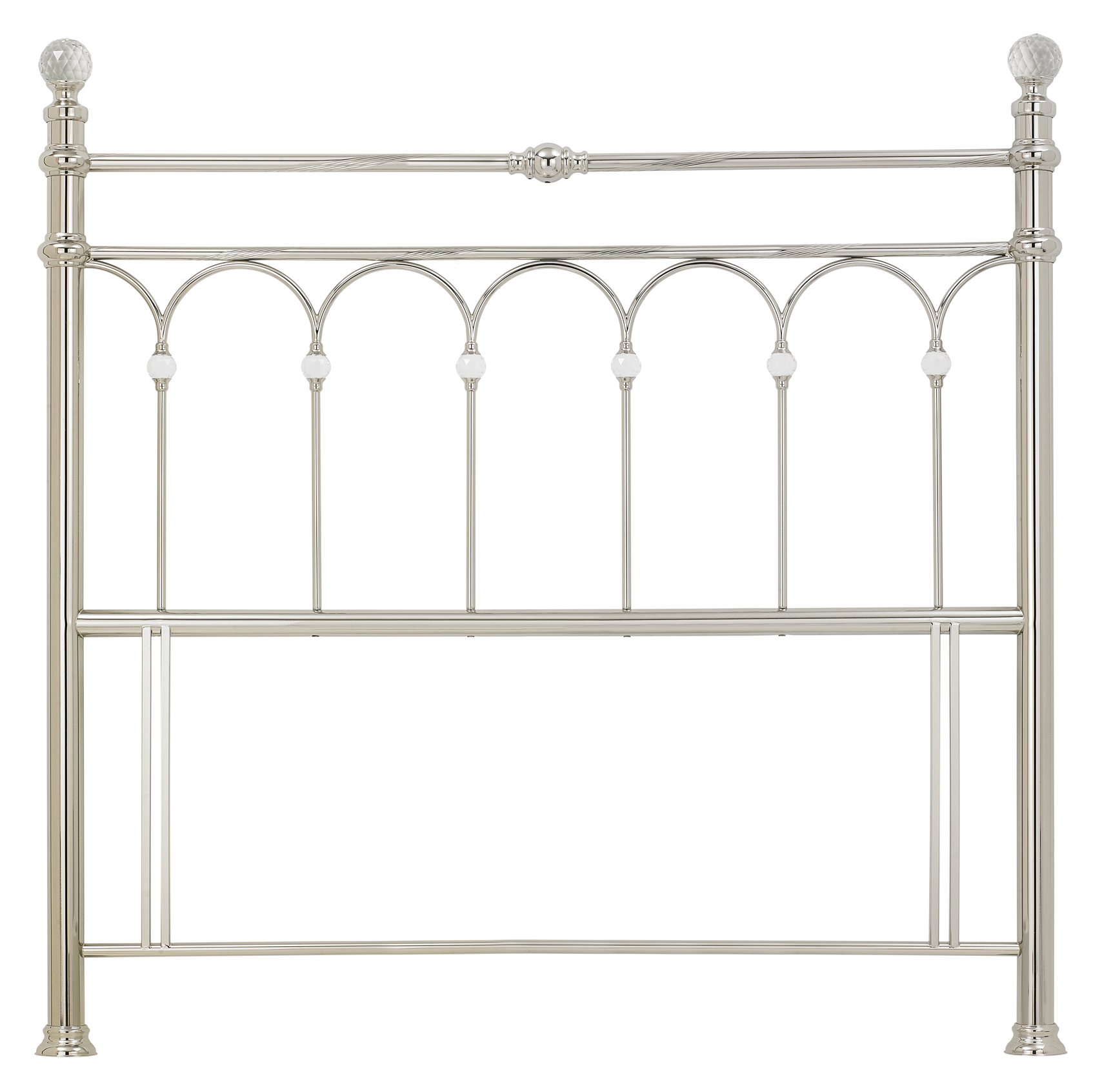 Krystal Shiny Nickel Headboard Size King Bentley Designs UK Ltd