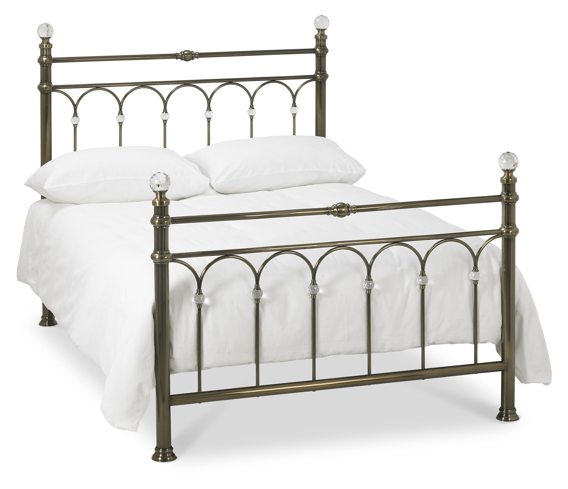 Krystal Antique Brass Bedstead Size Double Bentley Designs UK Ltd