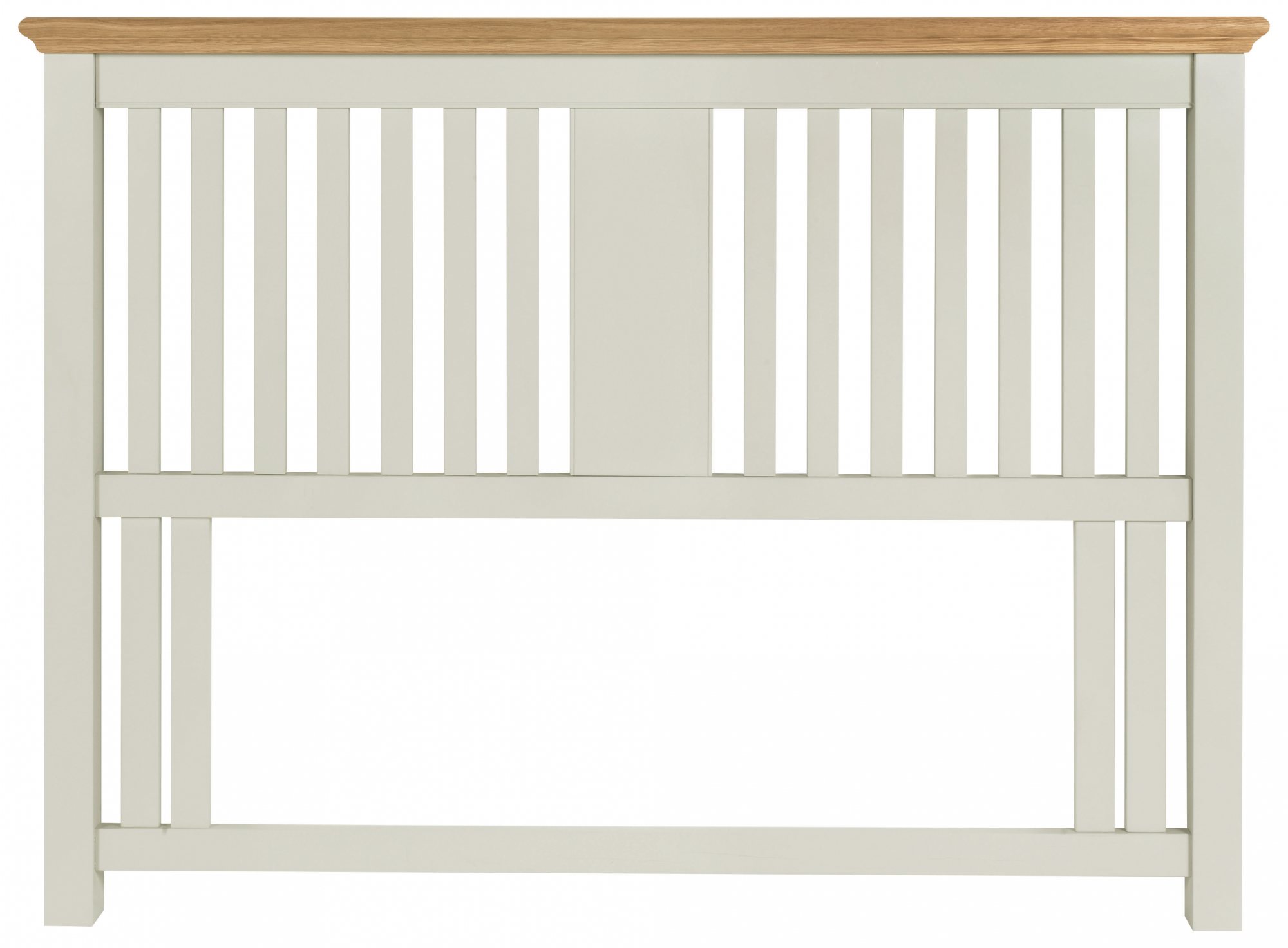 Hampstead Soft Grey & Pale Oak Headboard Slatted Double Bentley
