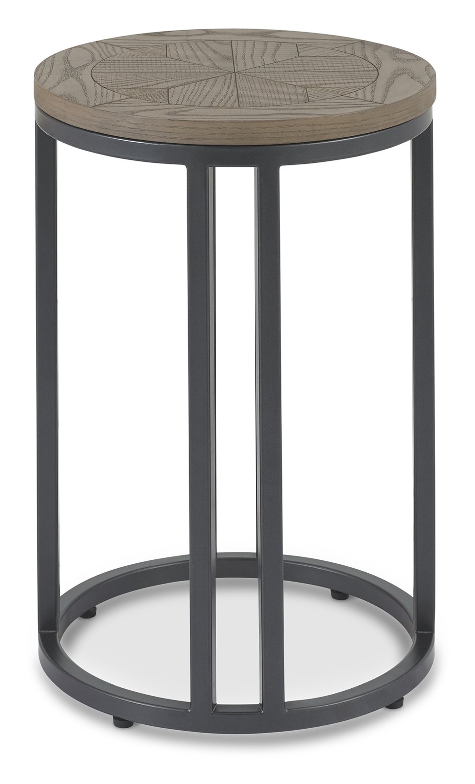 Chevron Weathered Ash Side Table Living Room Furniture Bentley