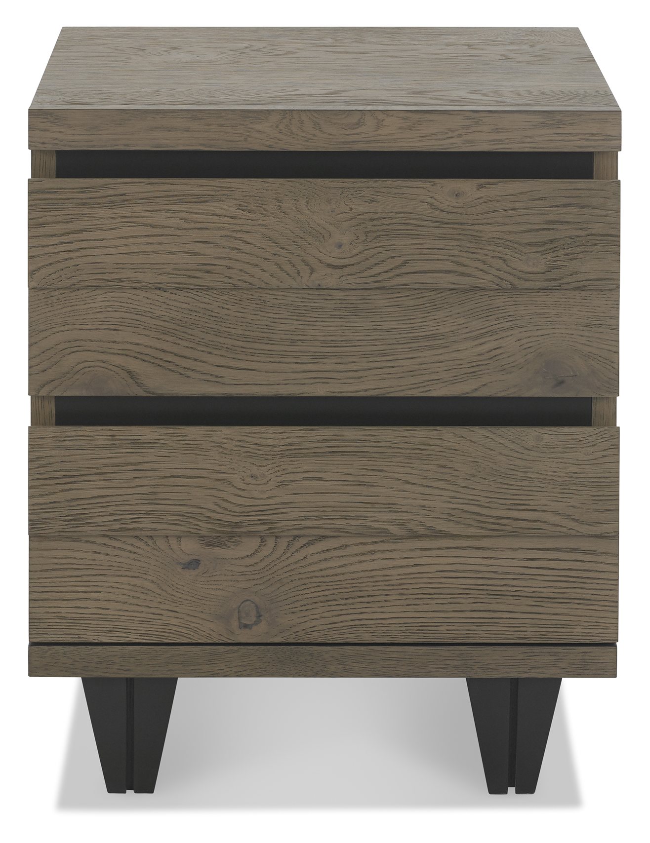 Tivoli Weathered Oak 2 Drawer Nightstand Bedroom Furniture Bentley