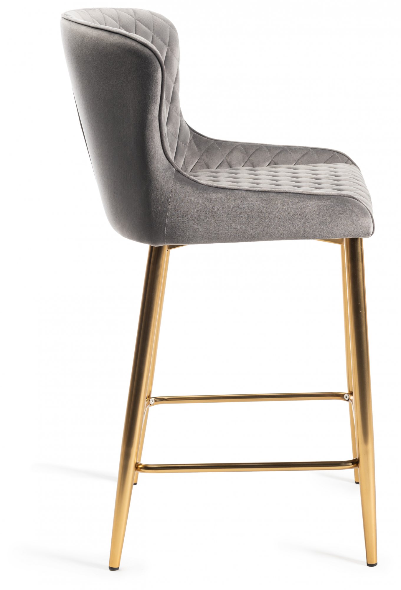 Premier Collection Upholstered Bar Stool with Diamond Stitched Pattern