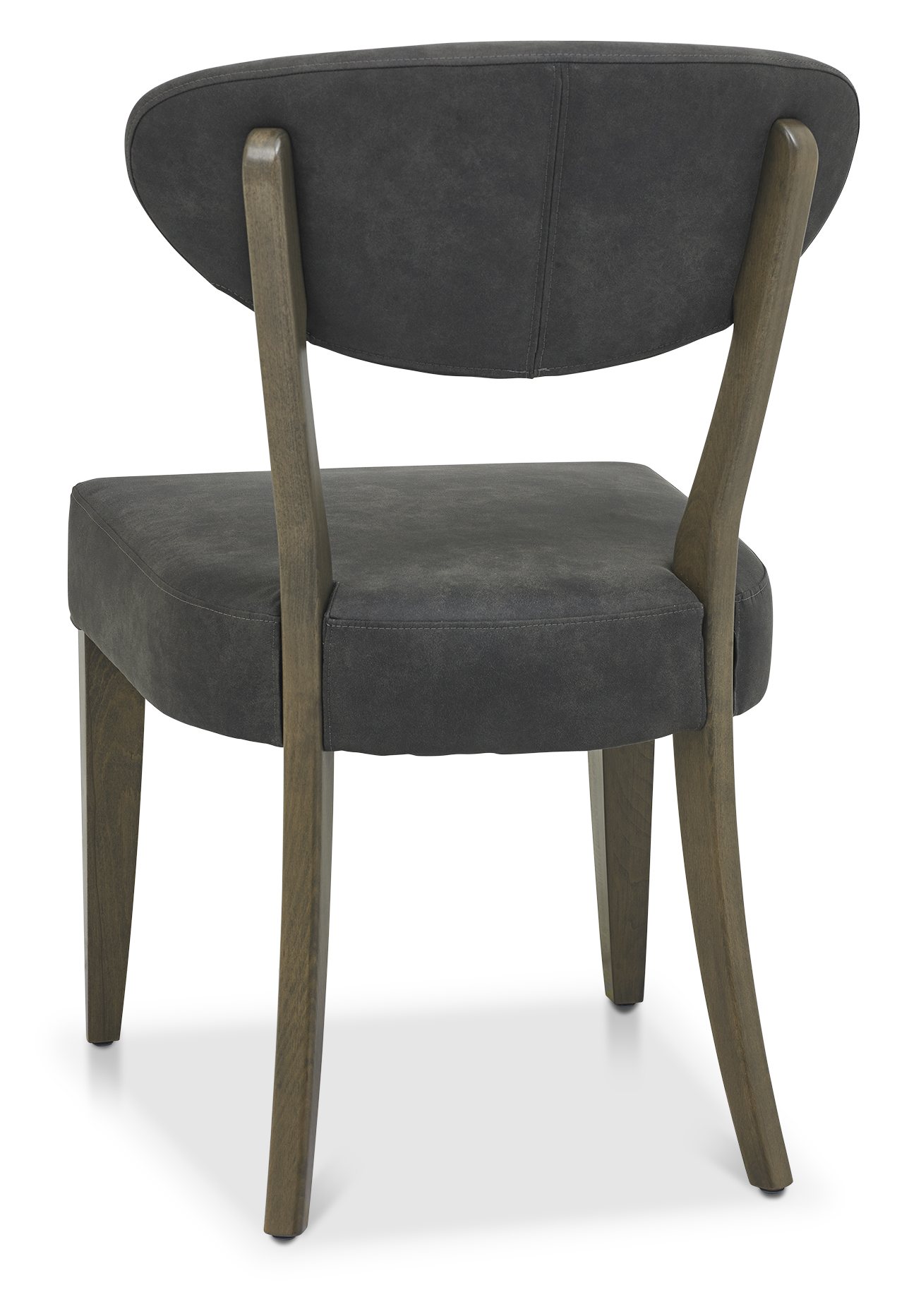 Signature Collection Ellipse Fumed Oak Upholstered Chair Dark Grey
