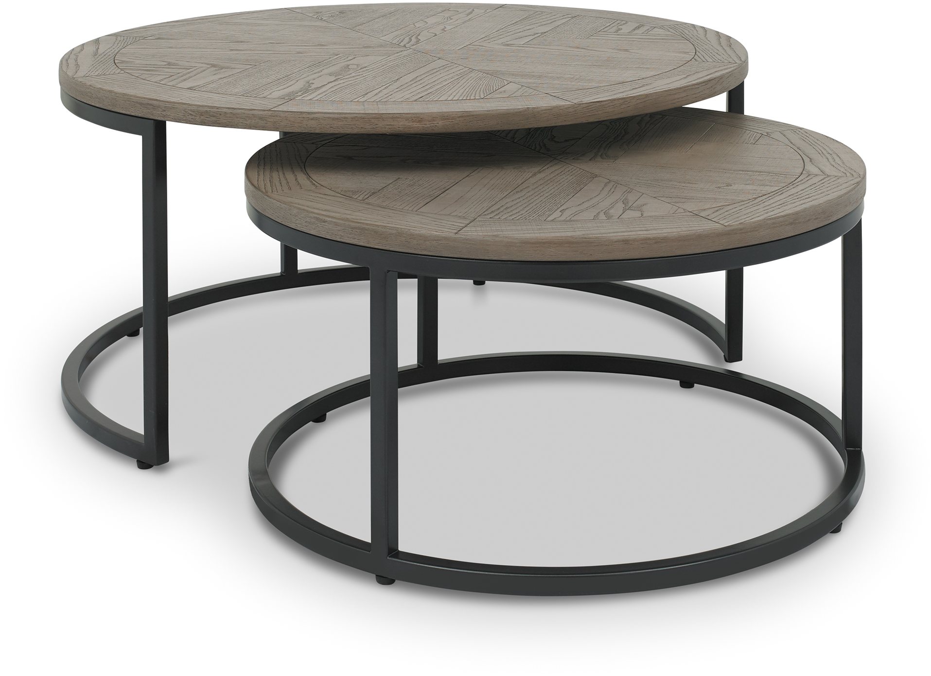 Signature Collection Monroe Silver Grey Nest Of Coffee Tables Coffee
