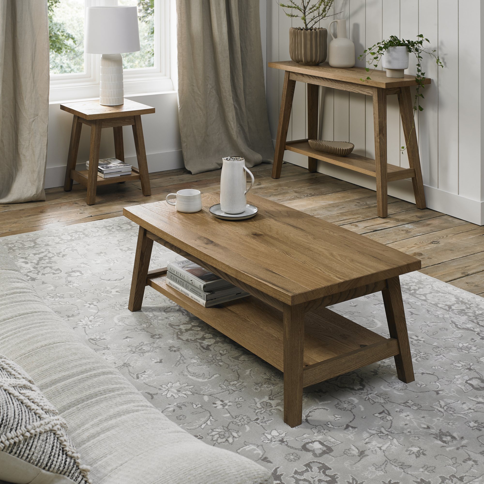 Camden Rustic Oak Console Table | Living Room Furniture - Bentley Designs