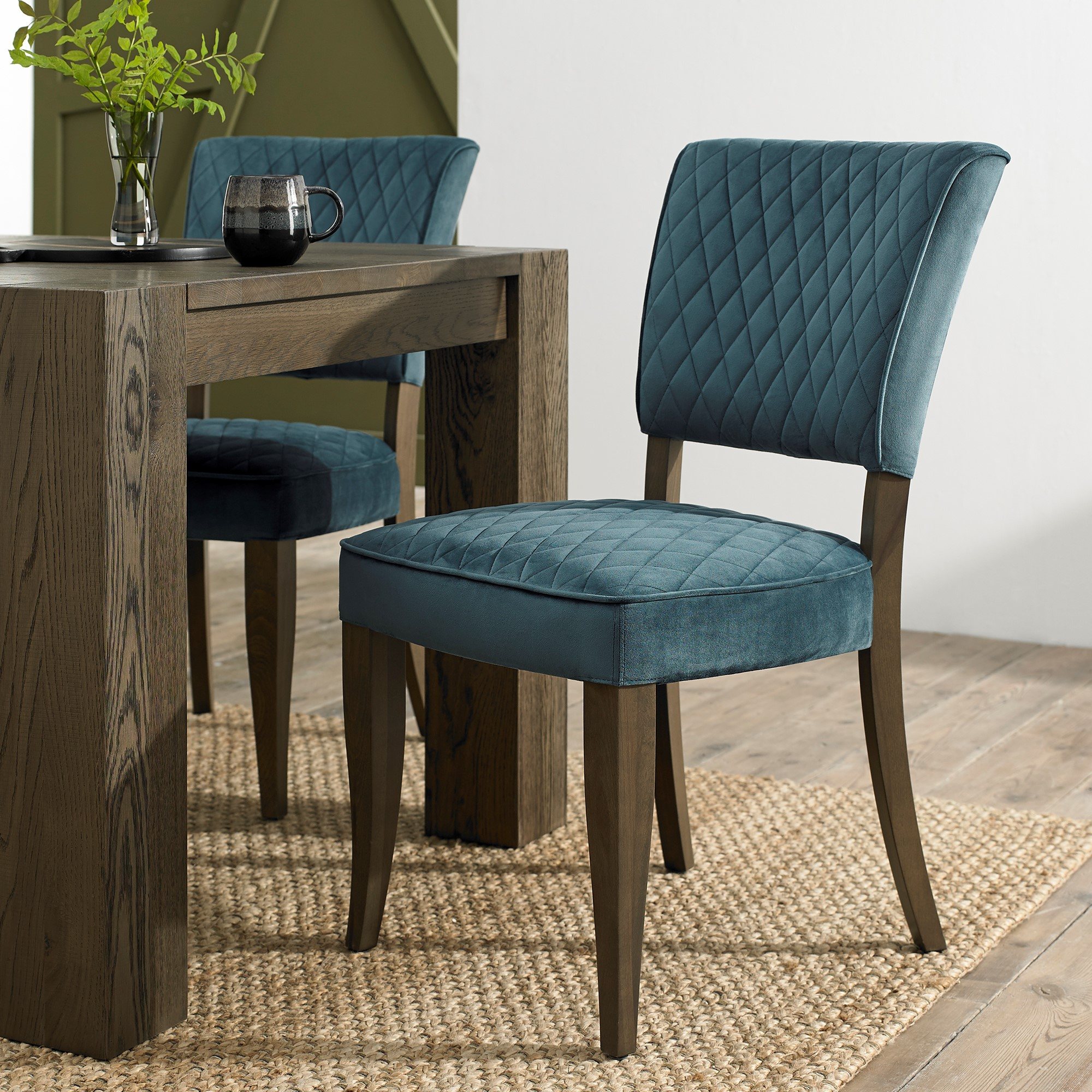 Logan Fumed Oak Upholstered Chair | Dining - Bentley Designs