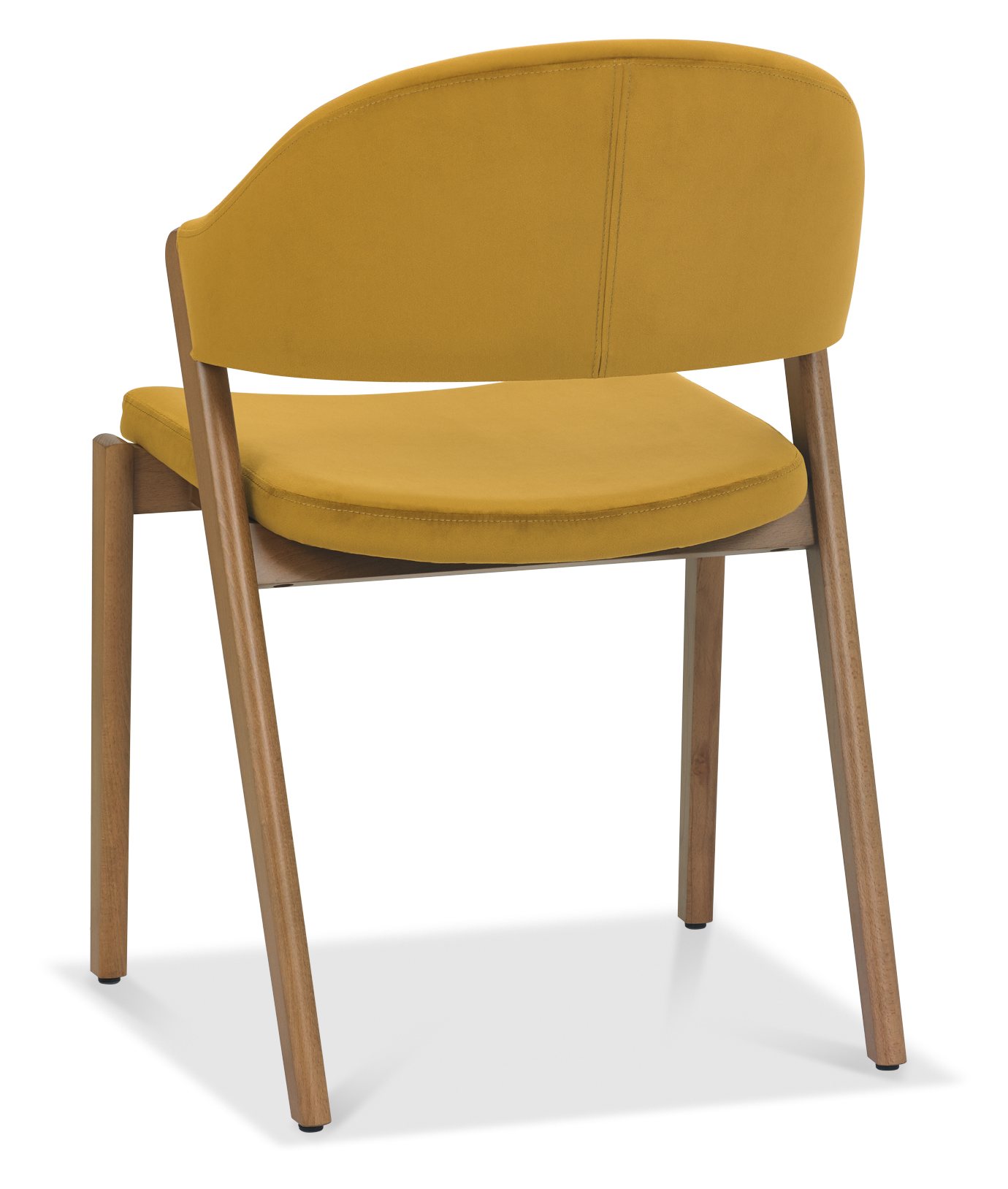 Camden Rustic Oak Mustard Upholstered Chair | Dining - Bentley Designs