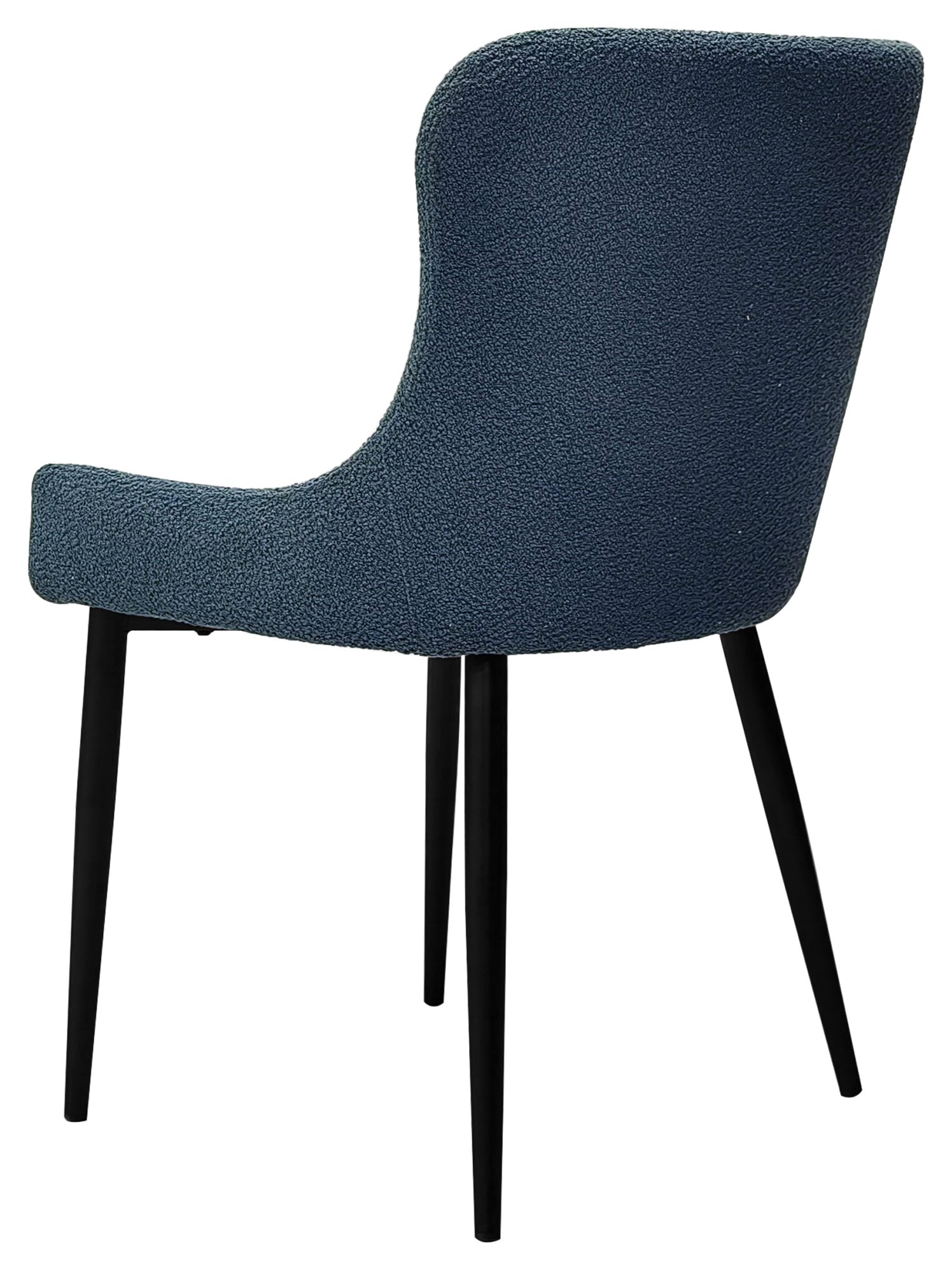 Rubens - Blue Boucle Fabric Chairs with Black Legs (Pair) - Bentley ...