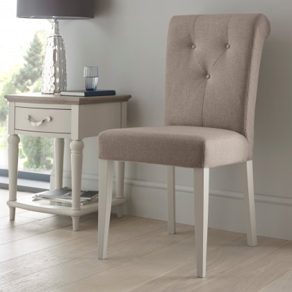 Montreux Soft Grey Uph Chair - Pebble Grey Fabric (Pair)