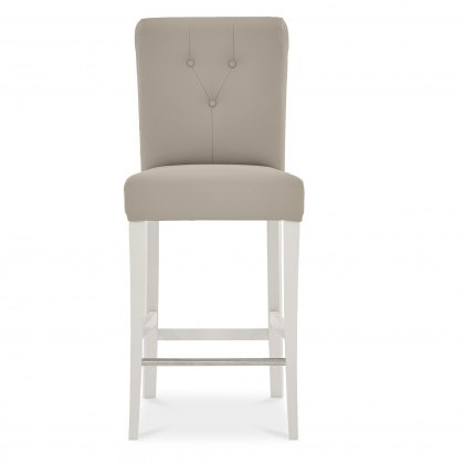 Montreux Soft Grey Uph Bar Stool - Grey Bonded Leather (Pair)