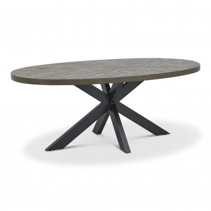 Ellipse Fumed Oak 6 Seater Dining Table