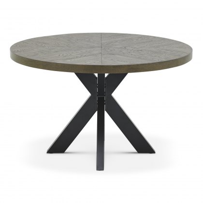 Ellipse Fumed Oak 4 Seat Circular Dining Table