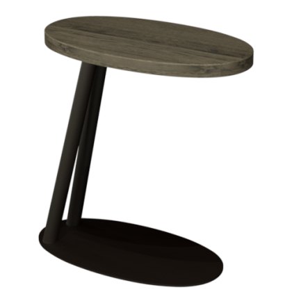 Vega Grey Oiled Oak & Peppercorn Sofa Table