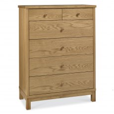 Atlanta Oak 4+2 Drawer Chest